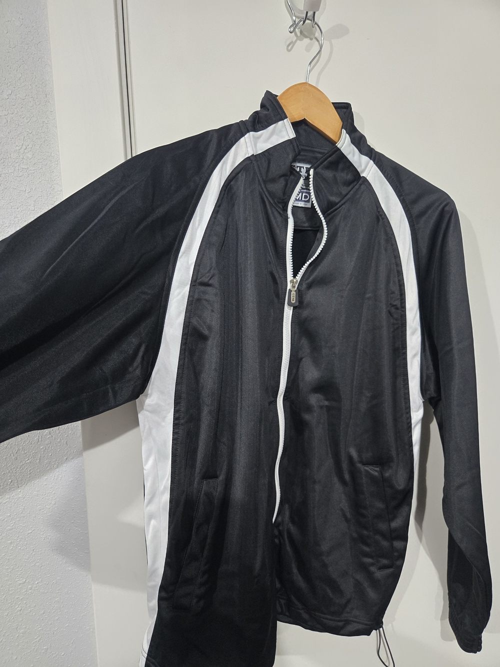 Men's Black & White Track Jacket
